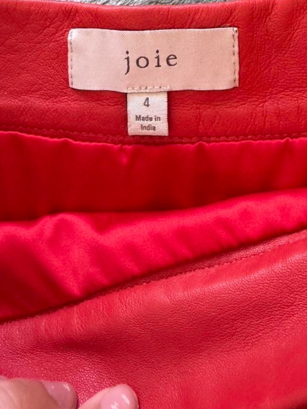 Joie Bold Red Leather Jacket